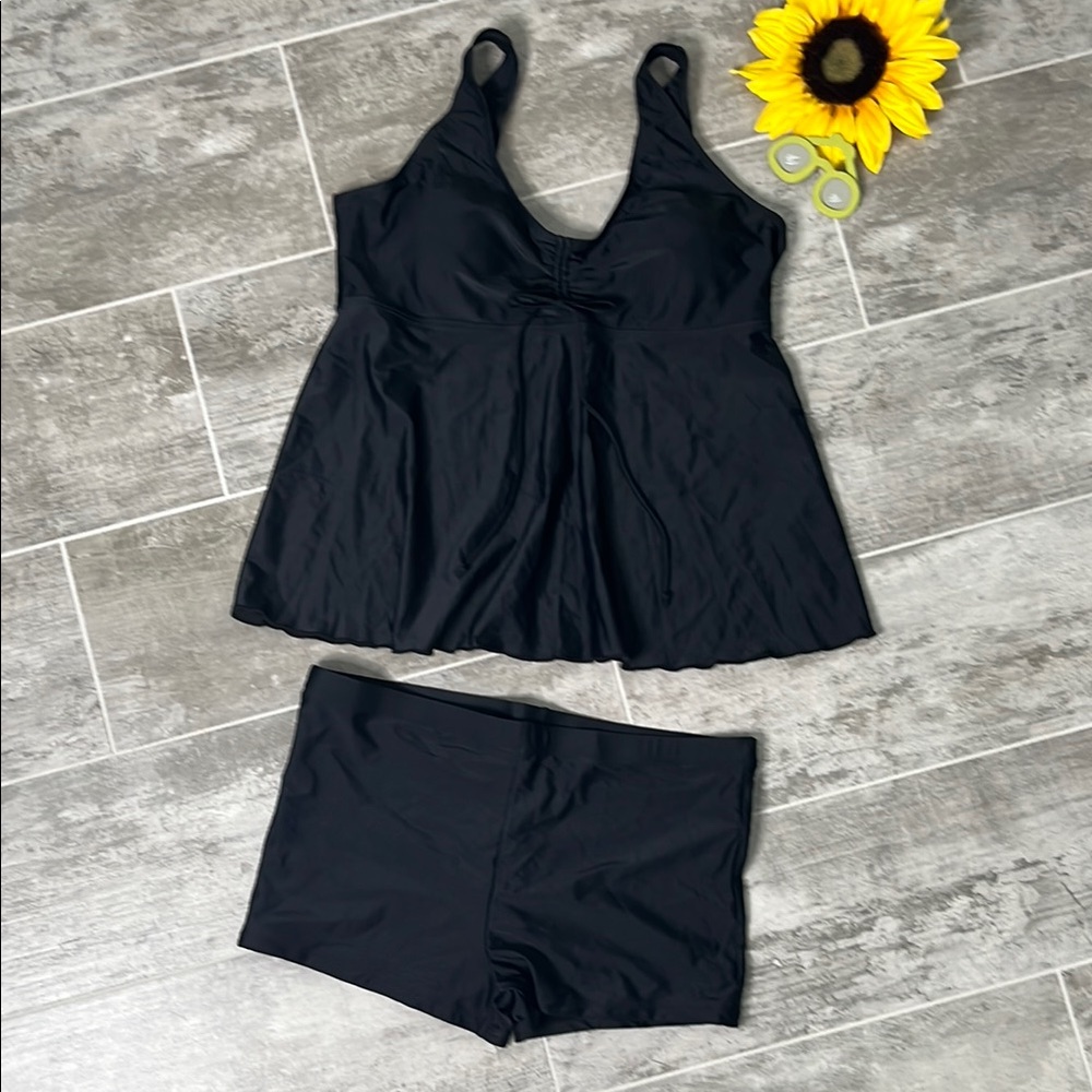 Black Women's Swim Set